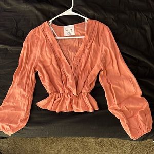 Sadie X Saga Peach blouse